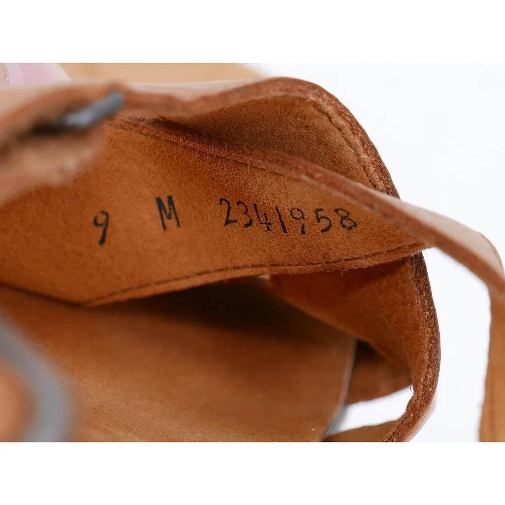 SAS Huggy Slingback Sandals Brown Leather Comfort Adjustable Women's Size 9